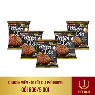 Combo 5 gói miến xào sốt cua phú hương acecook 60g