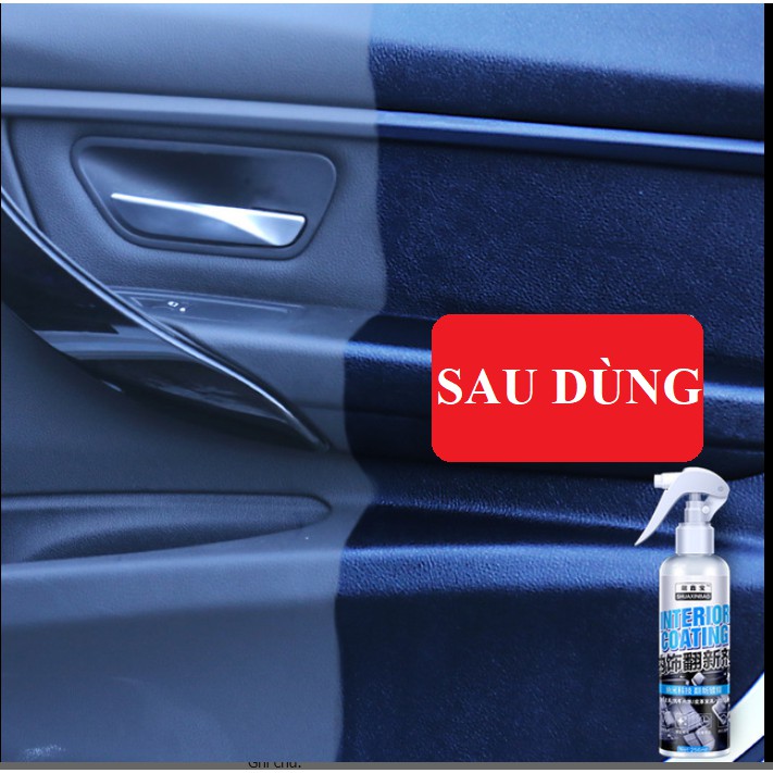 Chai xịt dưỡng mới nội thất xe hơi INTERIOR COATING hiệu Shuaxinbao (ghế da, taplo, tay vịn, cửa xe ...)