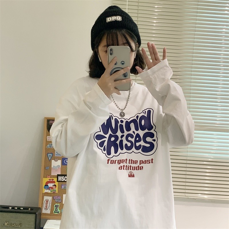 Áo thun tay dài form rộng NEKO.SG, Áo thun Streetwear Ulzzang SWT30