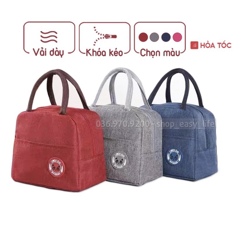 (CHỌN MẪU) Túi Giữ Nhiệt Đựng Cơm 23x14x22cm - Có Quai Xách - Túi Mang Cơm Tiện Lợi