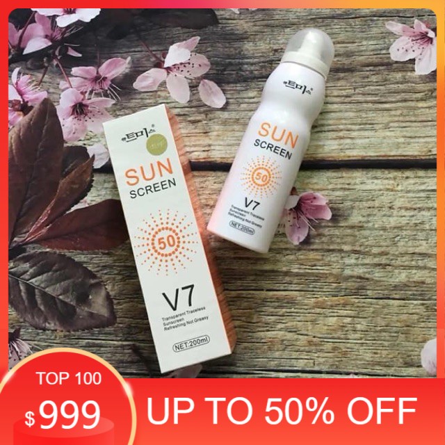 Xịt Chống Nắng Sun Screen V7 (Hàn quốc) 200ml