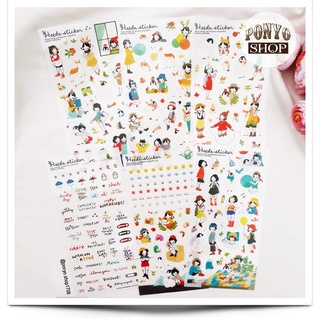 👒 Bộ 6 sticker cô bé Heeda dễ thương trang trí sổ tay
