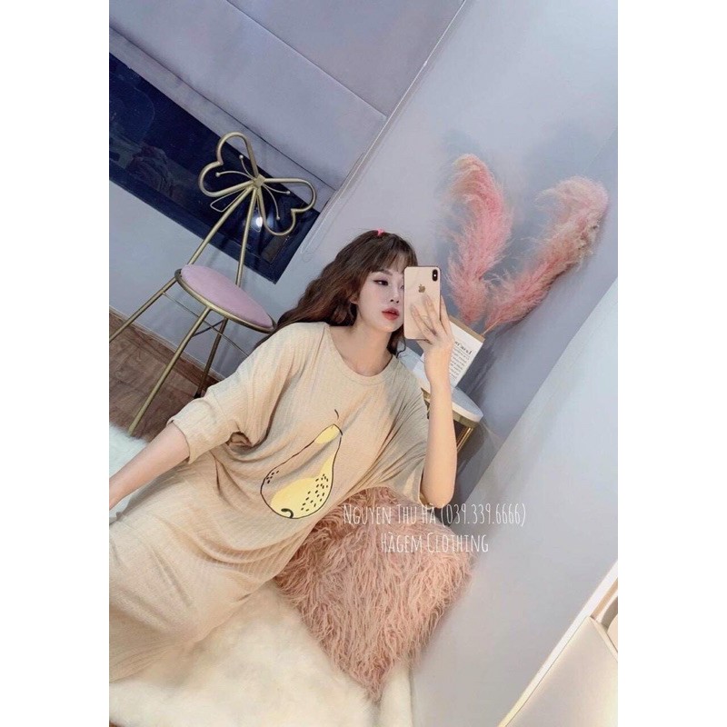 Áo thụng hoạ tiết hoa quả diện ở nhà hay đi chơi đều đc ạ (TL8800) | BigBuy360 - bigbuy360.vn