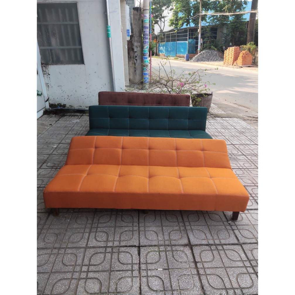 ⚡ BẢO HÀNH 12TH ⚡ Sofa bed . Sofa giường màu CAM. Kích thước 170 x 86 x 38 cm. Nệm lò xo