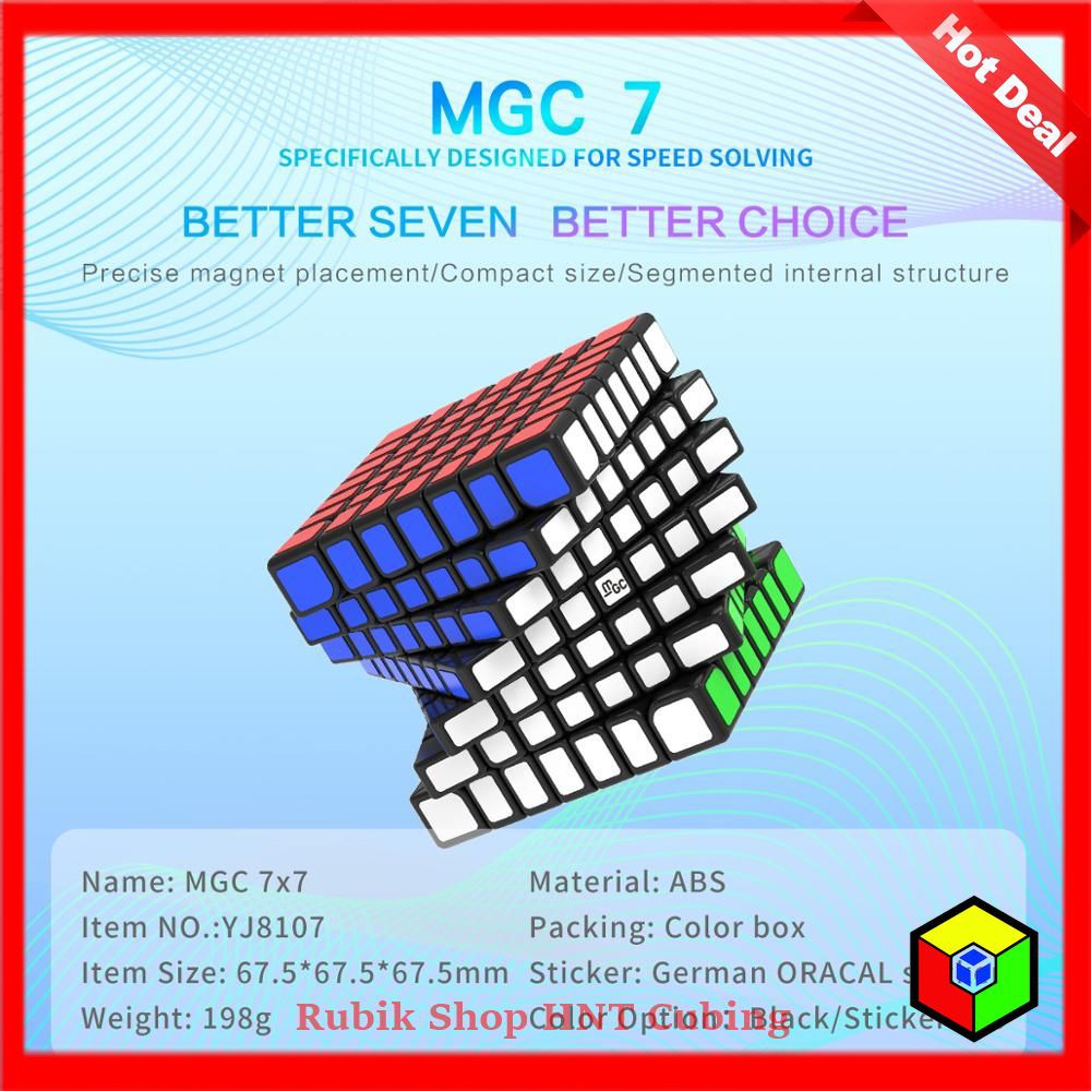 Rubik 7x7 YJ MGC 7 M Khối Lập Phương Rubic 7 Tầng Cao Cấp Có Sẵn Nam Châm
