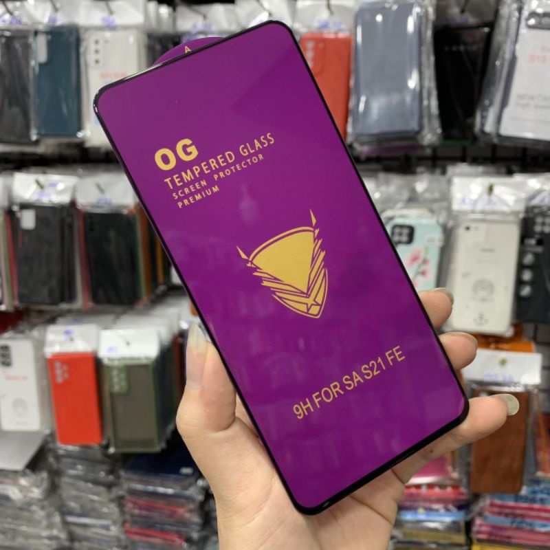 Miếng dán cường lực Samsung S21FE / S21 FE chuẩn form hàng công ty bóng đẹp loại 1