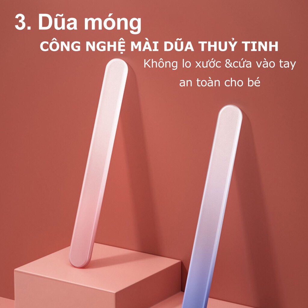 Bộ Bấm Móng Tay Cao Cấp 5 Món Kéo Cắt Dũa  Lấy Ráy Tai Kẹp Gắp Gỉ Mũi Cho Mẹ & Bé Kích Thước: 11.5cm x 8.5cm MoMomart