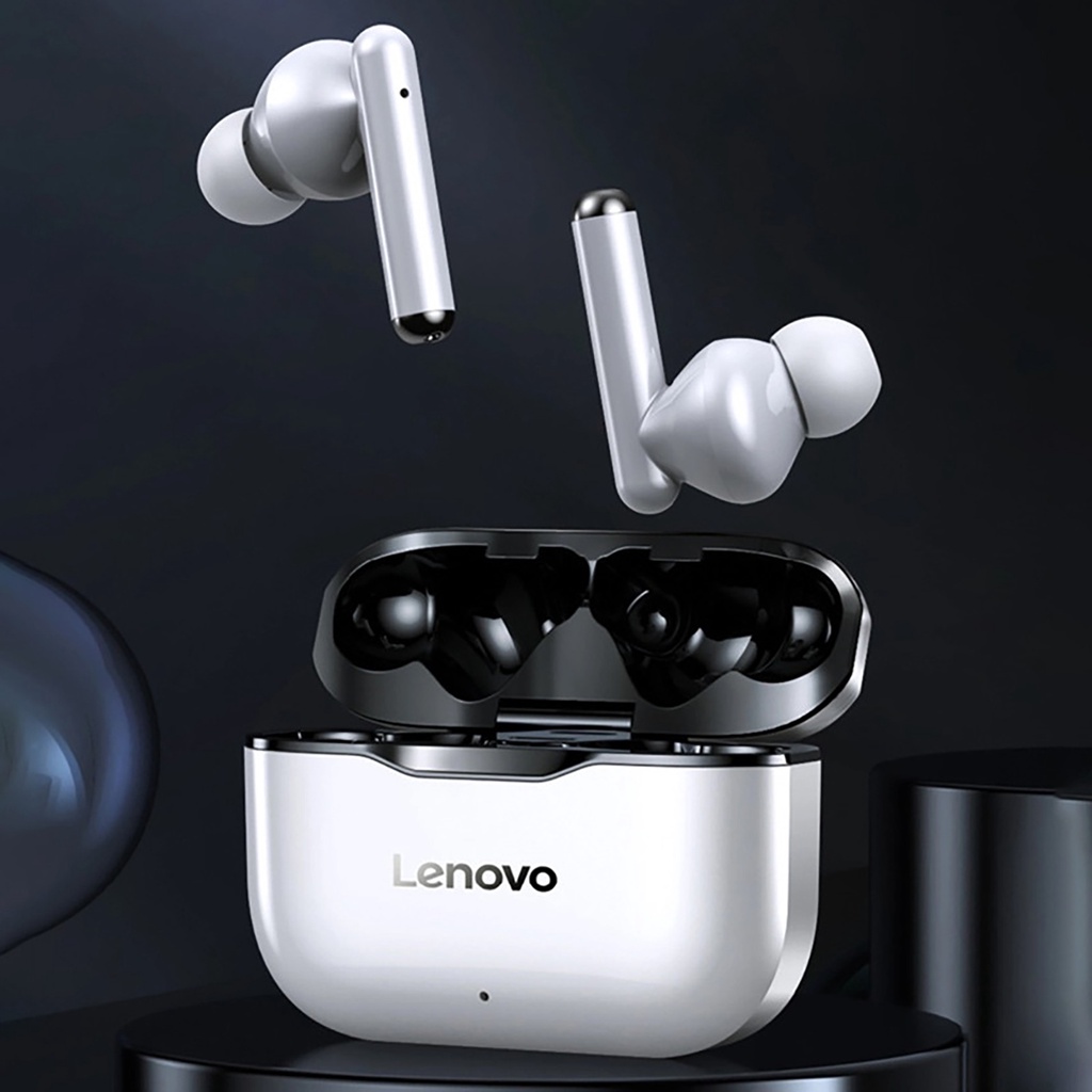 Set 2 Tai Nghe Nhét Tai Không Dây Lenovo LP1 Tương Thích Bluetooth Chống Thấm Nước