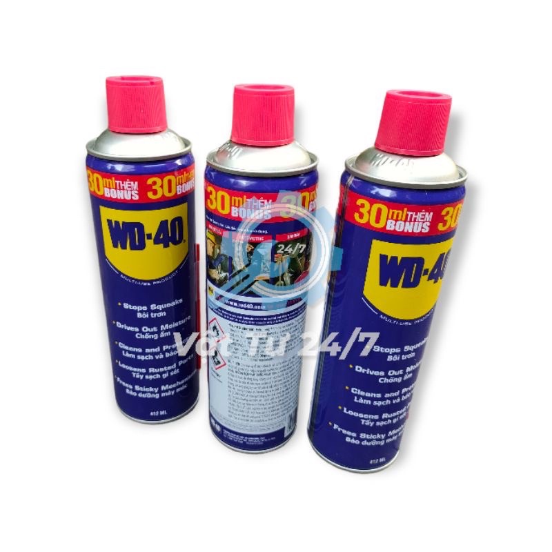 Dầu bôi trơn chống rỉ sét Đa Năng WD-40 dung tích 412ml WD40 nhập khẩu chính hãng