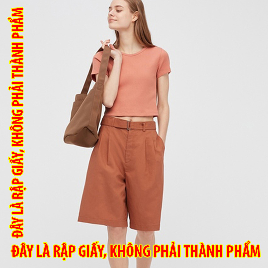 Rập giấy WW051 - Set croptop kèm Short ngố