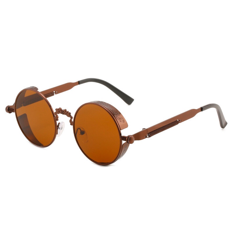 Kính Mát PTQ Gọng Tròn Họa Tiết Rồng / Phượng Hoàng Điêu Khắc Độc Đáo Thời Trang 2022