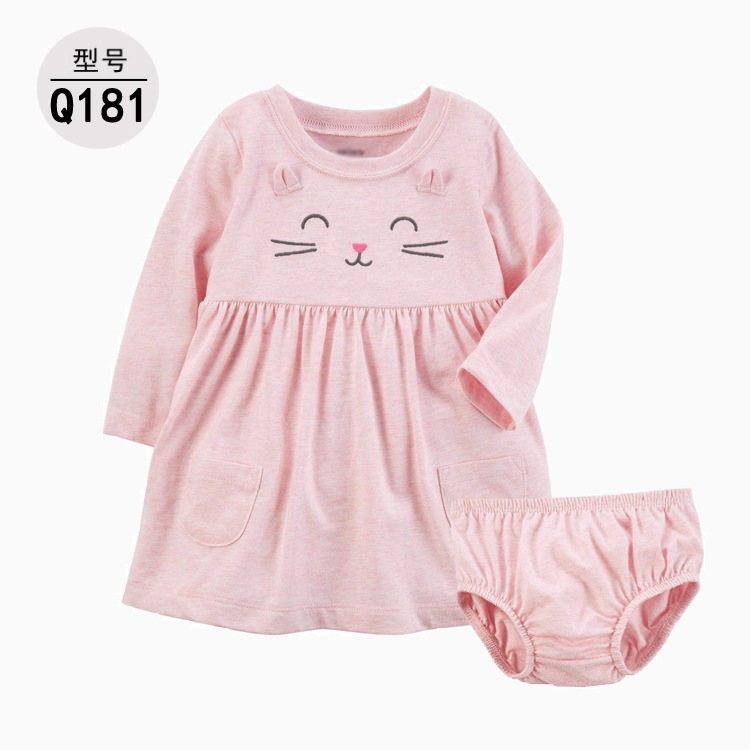 Bộ Đầm 2 Món 100% Cotton + Quần Dài Cho Bé