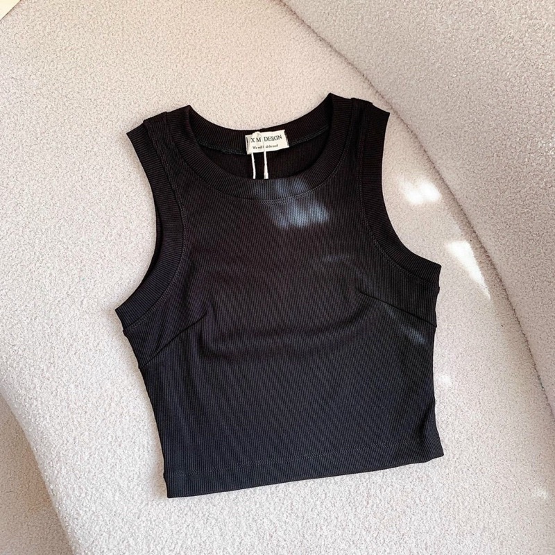 Áo Thun Croptop Sát Nách Nhíp Bo Ngực Viền alohashop91