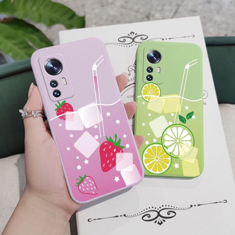 Ốp Điện Thoại Họa Tiết Nước Uống Mùa Hè Cho Xiaomi Mi 12 12X 12S 11 Pro Lite Ultra 11Lite