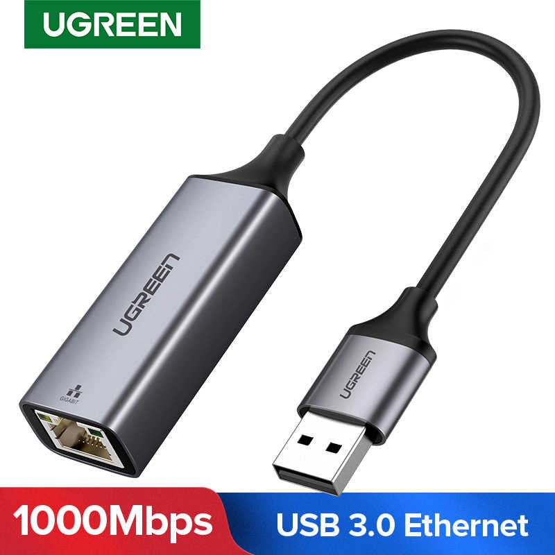 USB 3.0 to Lan Cao Cấp Ugreen 50922 hỗ trợ 10/100/1000 Mbps Chính hảng (Vỏ hợp kim) | BigBuy360 - bigbuy360.vn