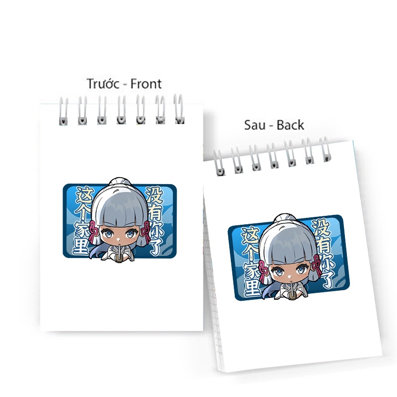 Sổ tay in hình NHÂN VẬT GENSHIN IMPACT ver CHỮ NHẬT 6x10 ghi chú tiện lợi học tập xinh xắn game anime chibi
