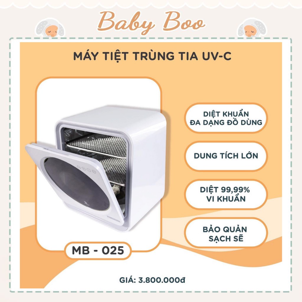 Máy Tiệt Trùng Sấy Khô Tia UV-C Moaz Bebe MB-025 [ babyboo]