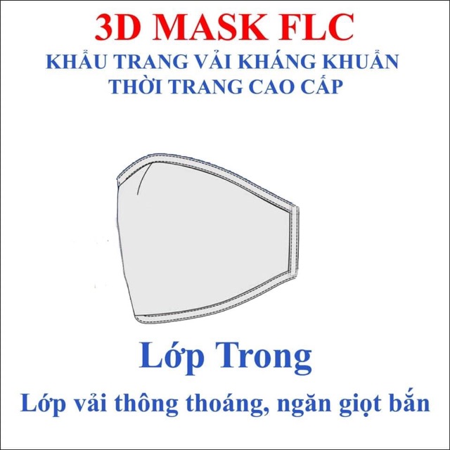 Khẩu trang vải 3D (combo 5c 45k)