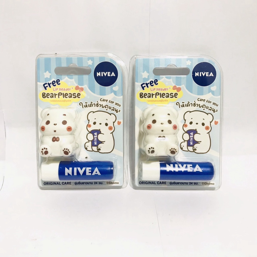 Son Dưỡng Nivea Bear Dưỡng Ẩm Và Phục Hồi Độ Ẩm Cho Môi Mềm Mượt 4.8g