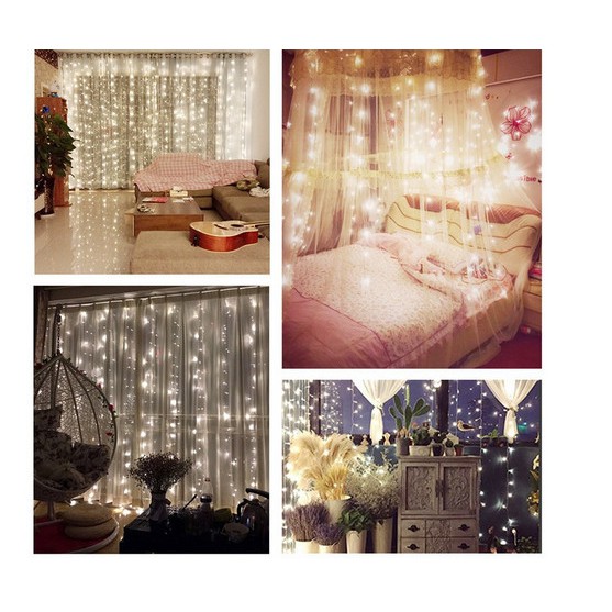 Đèn nháy rèm led 3m x 3m thả 12 dây