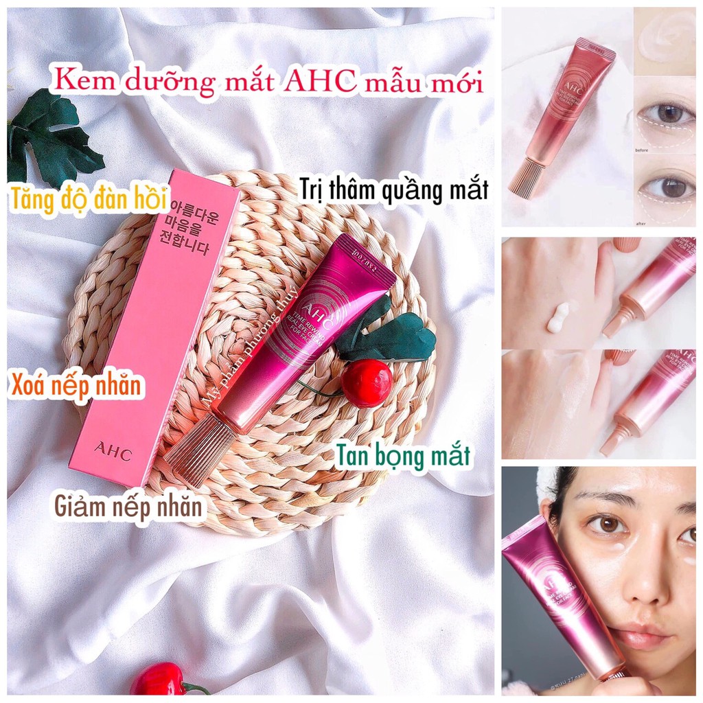 [NEW] KEM MẮT AHC PRIVATE REAL EYE CREAM FOR FACE ( hồng )