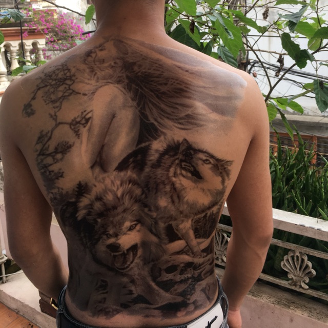 Hình xăm dán full lưng