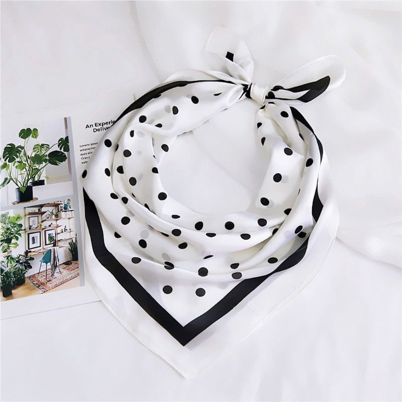 Túi Xách Nữ Giả Lụa Kiểu Hàn Quốc Cổ Vuông Màu Kẹo Ngọt Kích Thước 70x70cm