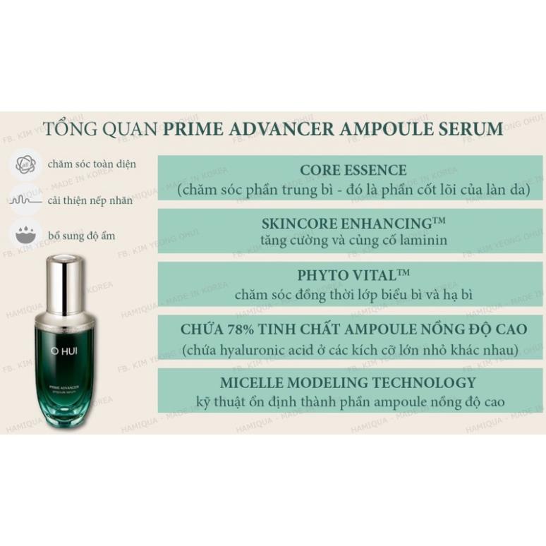 Combo Kem và Serum chống lão hoá giảm nhăn OHUI Prime Mini - Chuẩn Auth