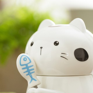 Ly Sứ Có Nắp Mèo Con Dễ Thương