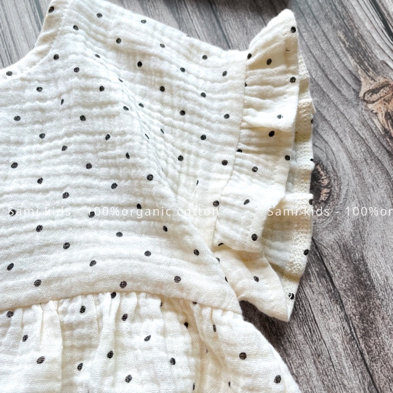 Váy babydoll cho bé mềm mại chất liệu xô Muslin 5-16kg SAMIKIDS