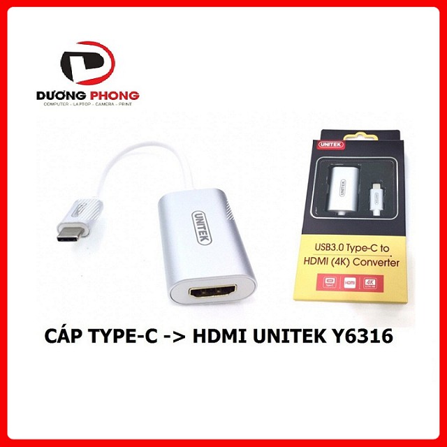 Cable Type C ra Hdmi Unitek Y6316 - 4K