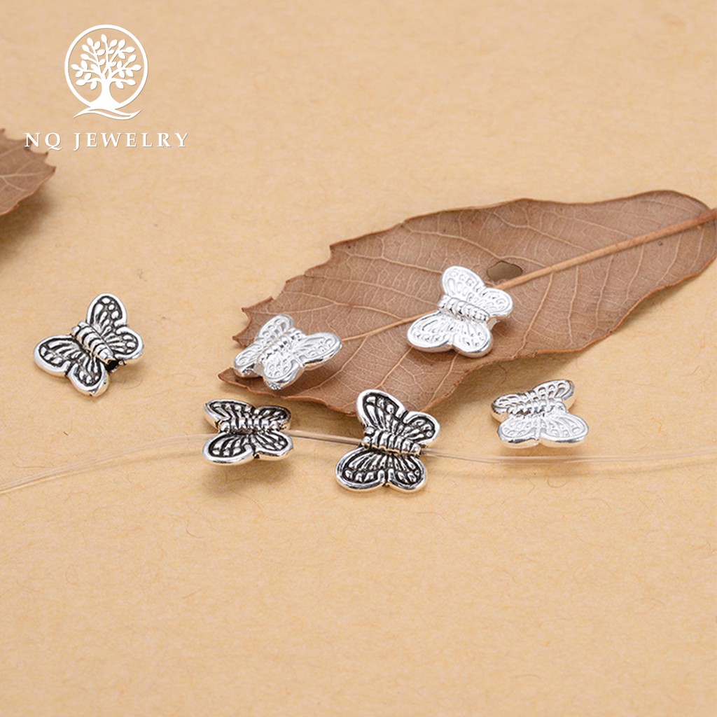 Charm bạc bươm bướm xỏ ngang - NQ Jewelry
