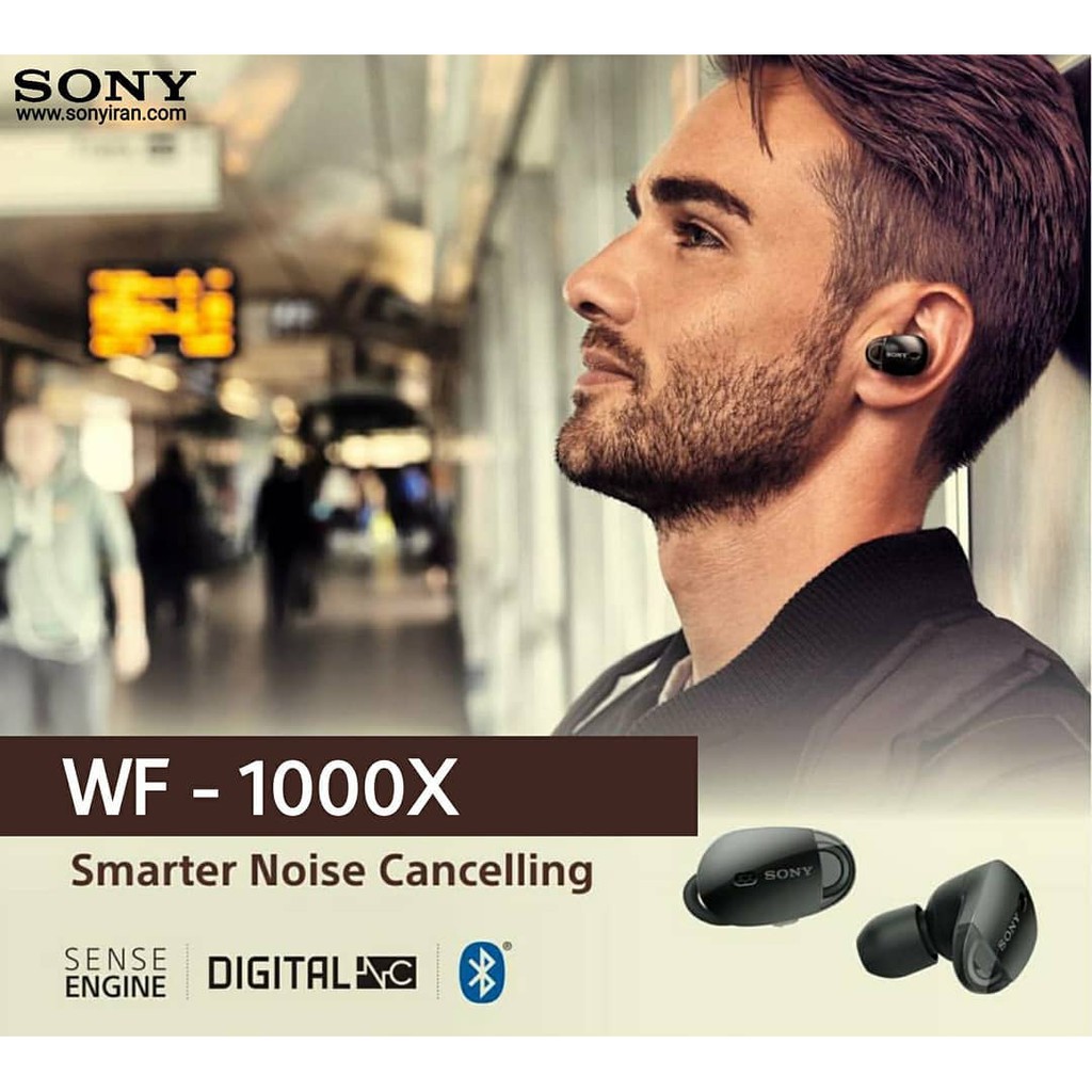 Tai nghe khử tiếng ồn không dây Sony WF-1000X - Đen | HÀNG CHÍNH HÃNG