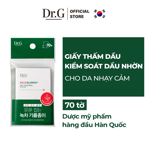 Dr.G Giấy thấm dầu R.E.D Blemish Oil Control Paper 70pcs