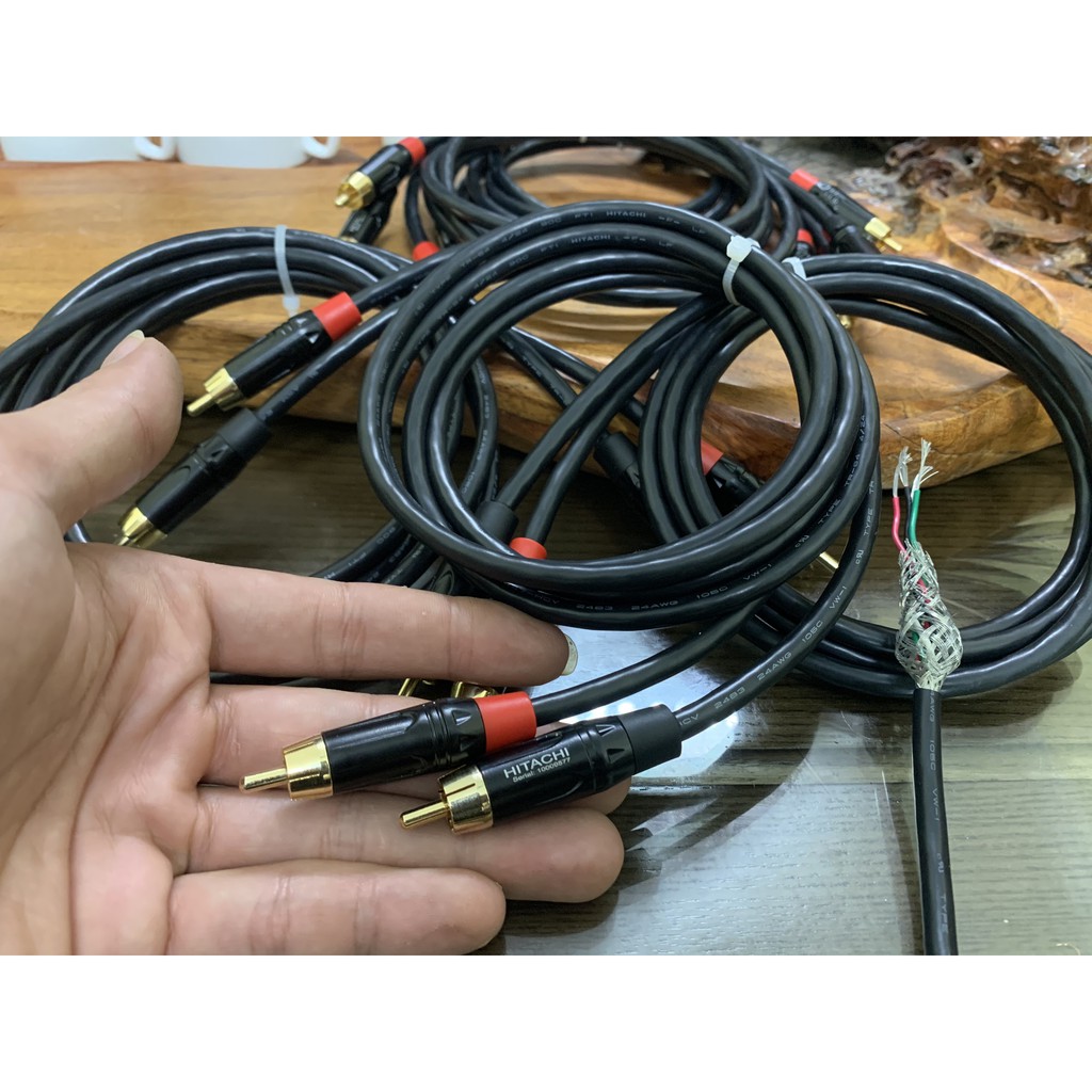 Dây AV Hitachi Nhật Bãi 4 lõi đồng mạ bạc