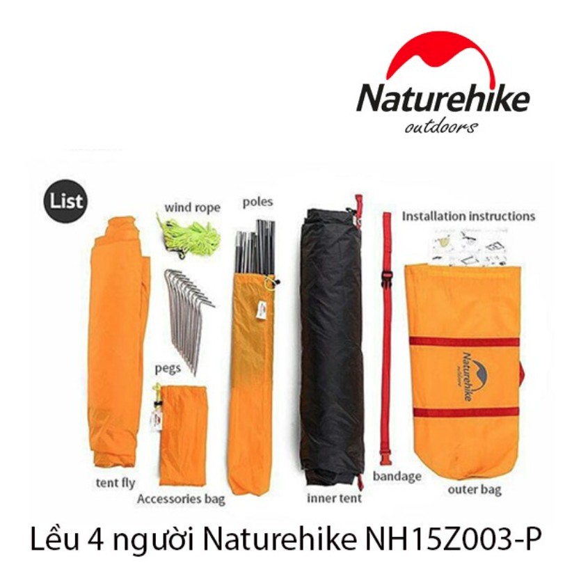 Lều 4 người Naturehike NH18Z044-P
