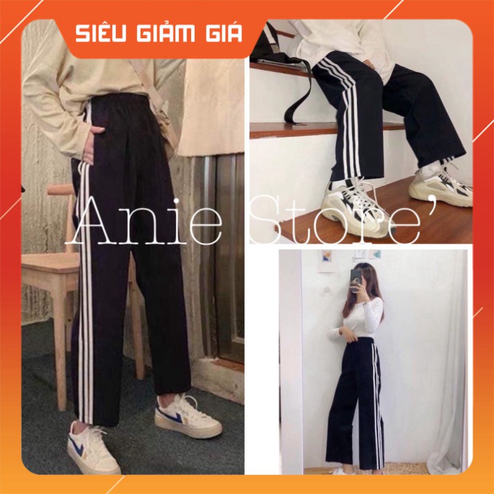 Quần Culottes 3 Sọc Ống Rộng 🦋 Quần Suông Unisex Nam Nữ Siêu Đẹp 🦋