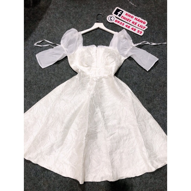 ĐẦM GẤM PHỐI TAY VOAN SIÊU XINH  ( ảnh và video thật 1000%)