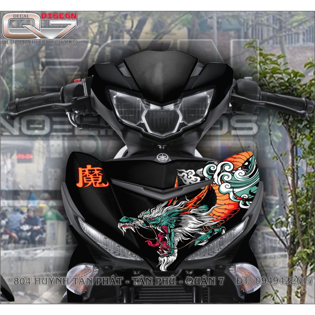 TEM RỜI EXCITER 150 RỒNG ĐEN