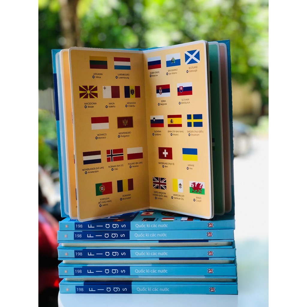 Sách: 198 Flags – 198 Quốc kỳ các nước (Á Châu books )