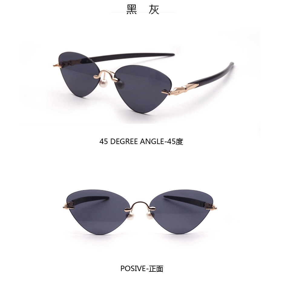 Kính râm mắt mèo không gọng màu sắc thời trang Samjune