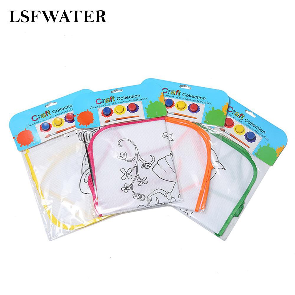 lsfwater77 Kids Children Oil Painting Graffiti Apron DIY Apron Kit Acrylic Paint Kitchen Art Class Vintage