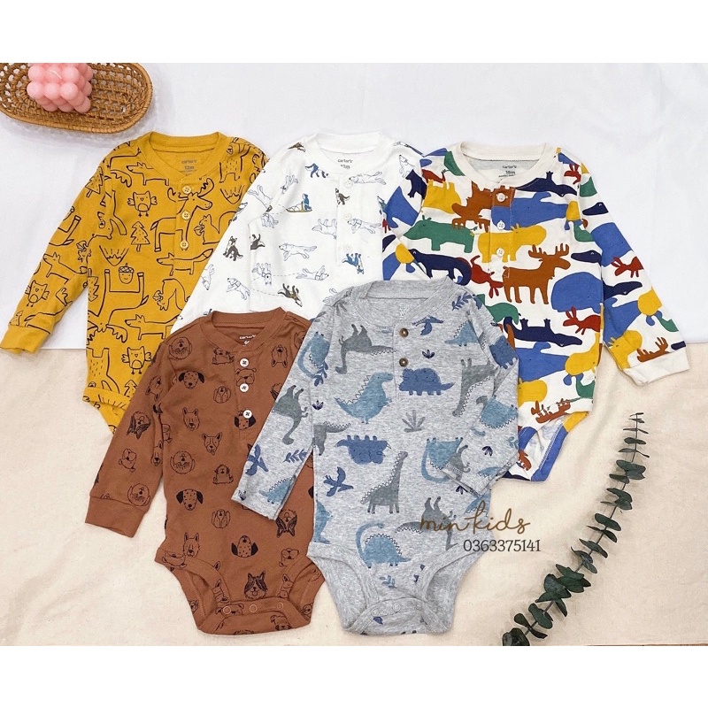 Bodysuit dài tay cổ tròn cho bé trai - T3