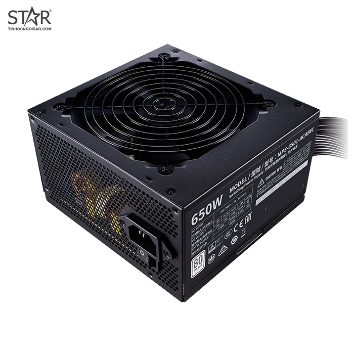 Nguồn Cooler Master 650W MWE 650 V2 80 Plus White (MPE6501ACABW)