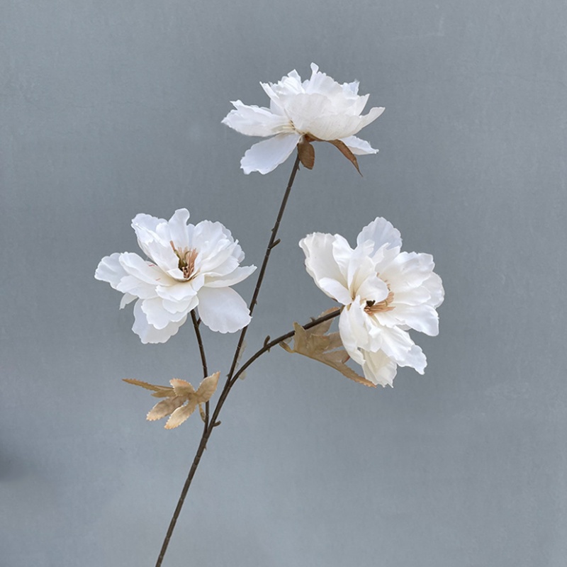 Hoa giả - Hoa hải quỳ giả 66cm cành 3 bông decor, trang trí nhà cửa văn phòng sang trọng