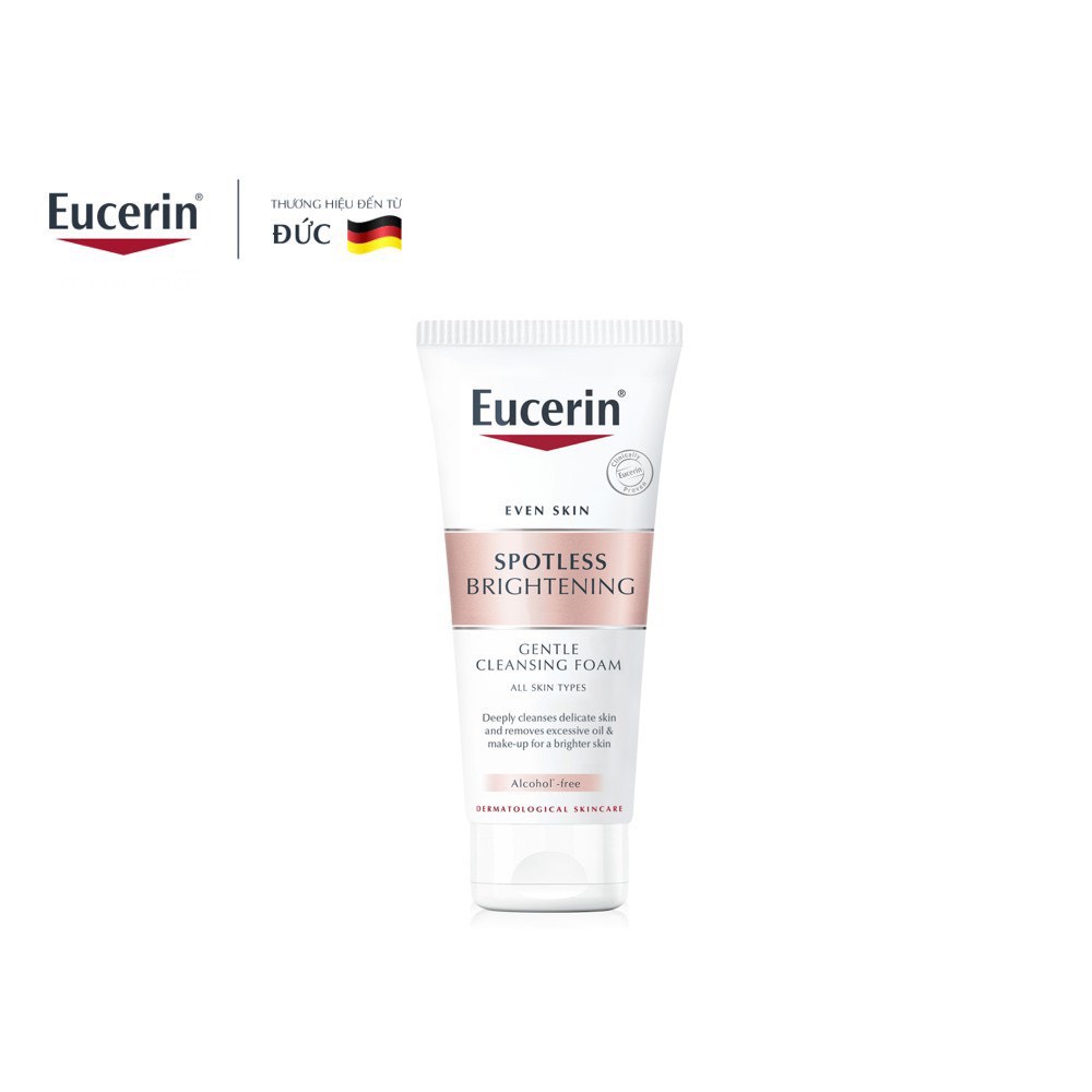 Eucerin Sữa Rửa Mặt Tạo Bọt Làm Sáng Da Even Skin Spotless Brightening Gentle Cleansing Foam 150g
