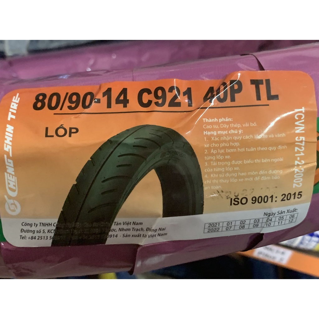 Vỏ Chengshin 70-80-90-100/90/14, 80/90/16 Bánh Trước/Sau Airblade, Click, Vario, Vision, Pcx cũ, SH Mode - Không Ruột