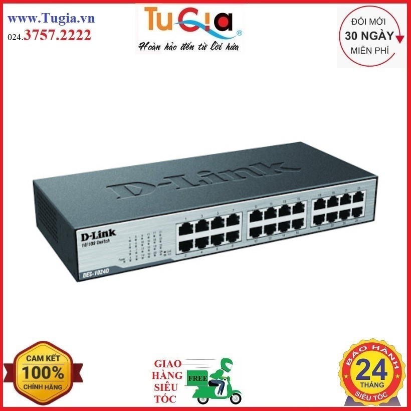 Thiết bị chia mạng 24 cổng DLink DES1024D