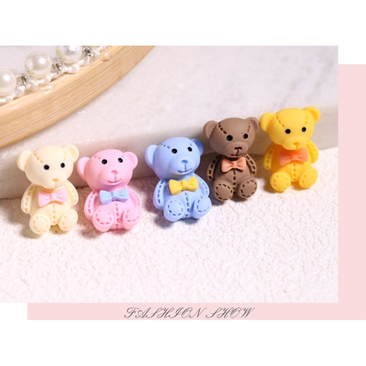 Charm gấu kẹo Hàn Quốc trang trí móng siêu dễ thương