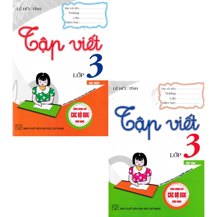 Sách - Combo Tập Viết Lớp 3 (Dùng Chung Cho Các Bộ SGK Hiện Hành) (Bộ 2 Cuốn) - HA